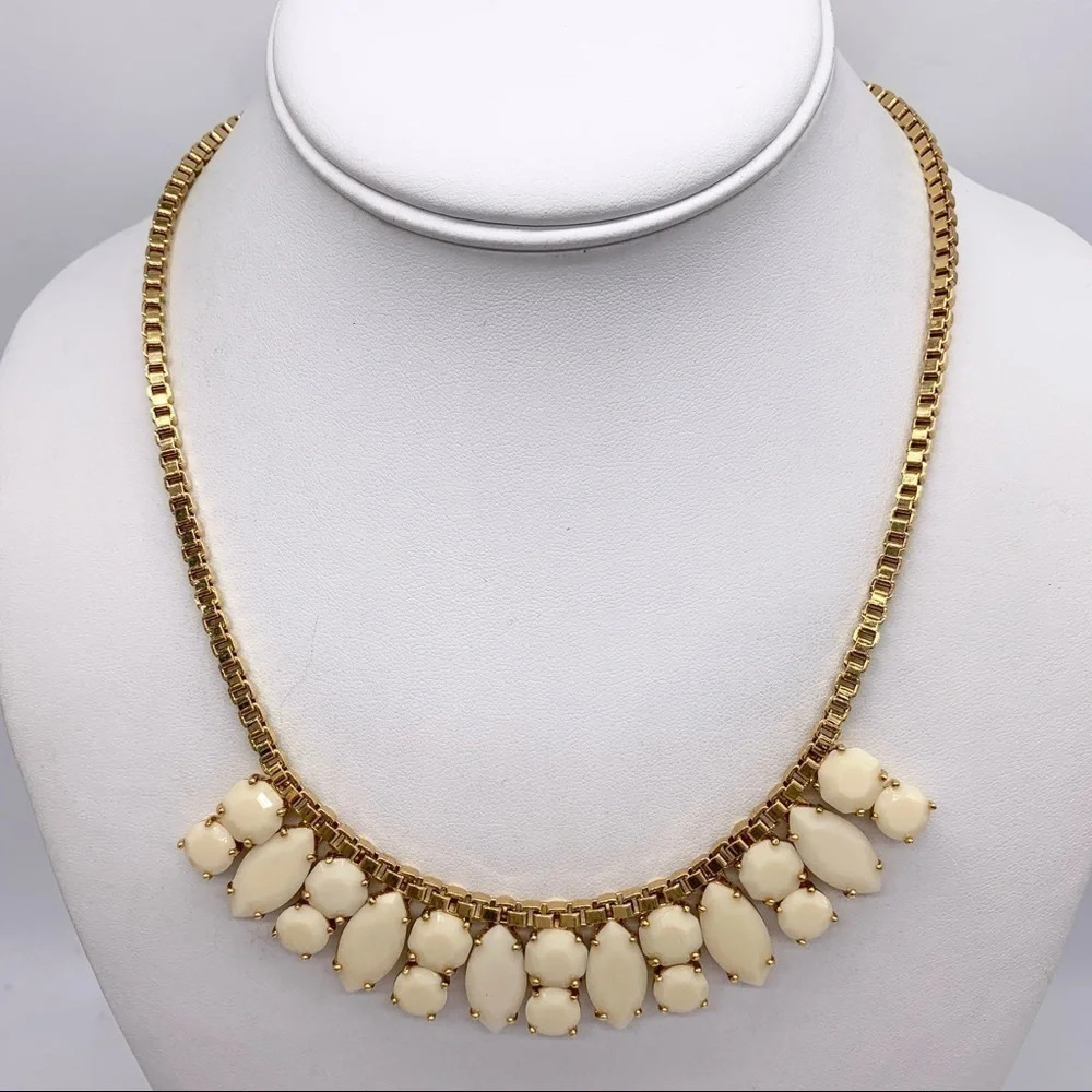 Kate Spade Marquee Cream Jeweled Necklace